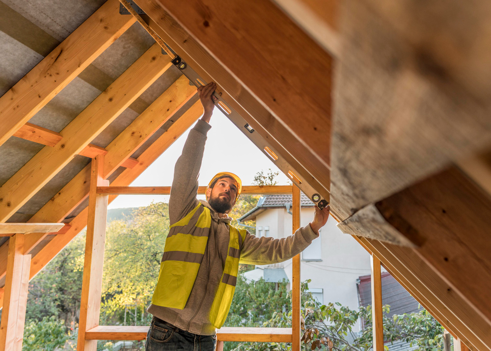 man setting up proper insulation in hampton roads