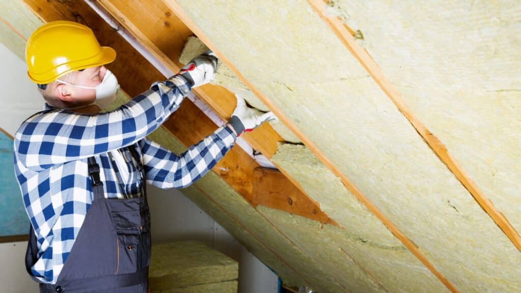 a specialist doing insulation inspection
