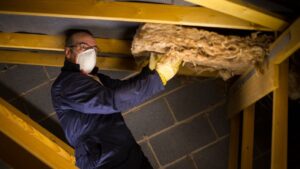 professional insulation company installing in ceilings