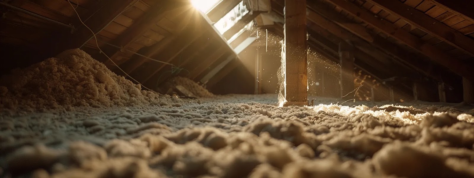 a professional insulation contractor using specialized equipment to install cellulose insulation in a spacious attic, ensuring optimal energy efficiency.